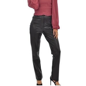 RD Style Kennedy Vegan Leather Cropped Pant Black Size S